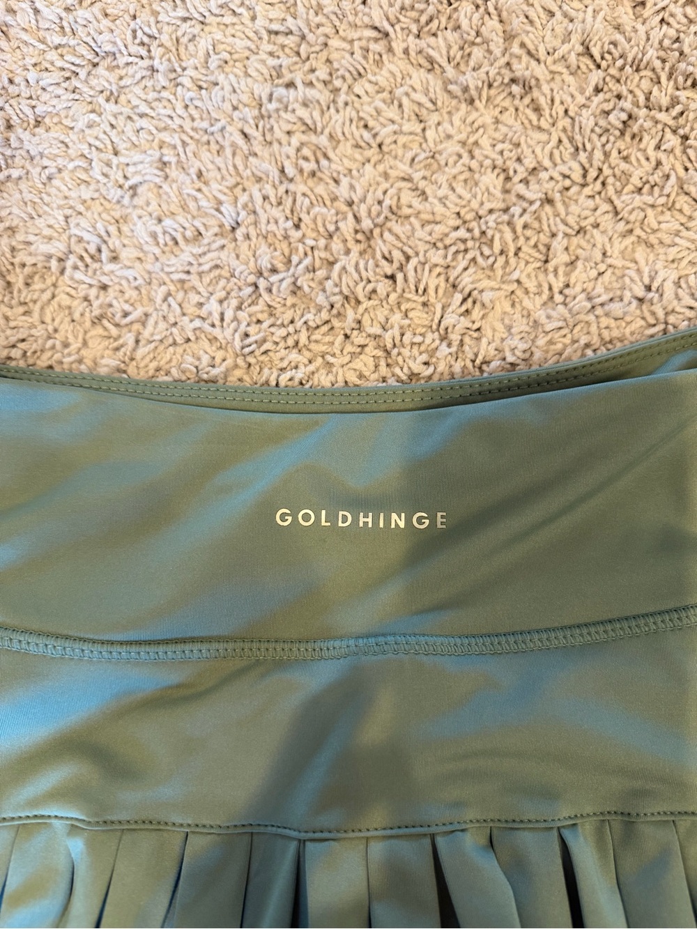 GoldHinge Olive Green Pleated Sport Skirt - Picture 2 of 3